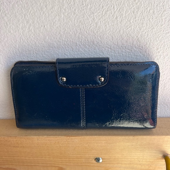 Coach Midnight Blue Patent Leather Wallet - Picture 2 of 3